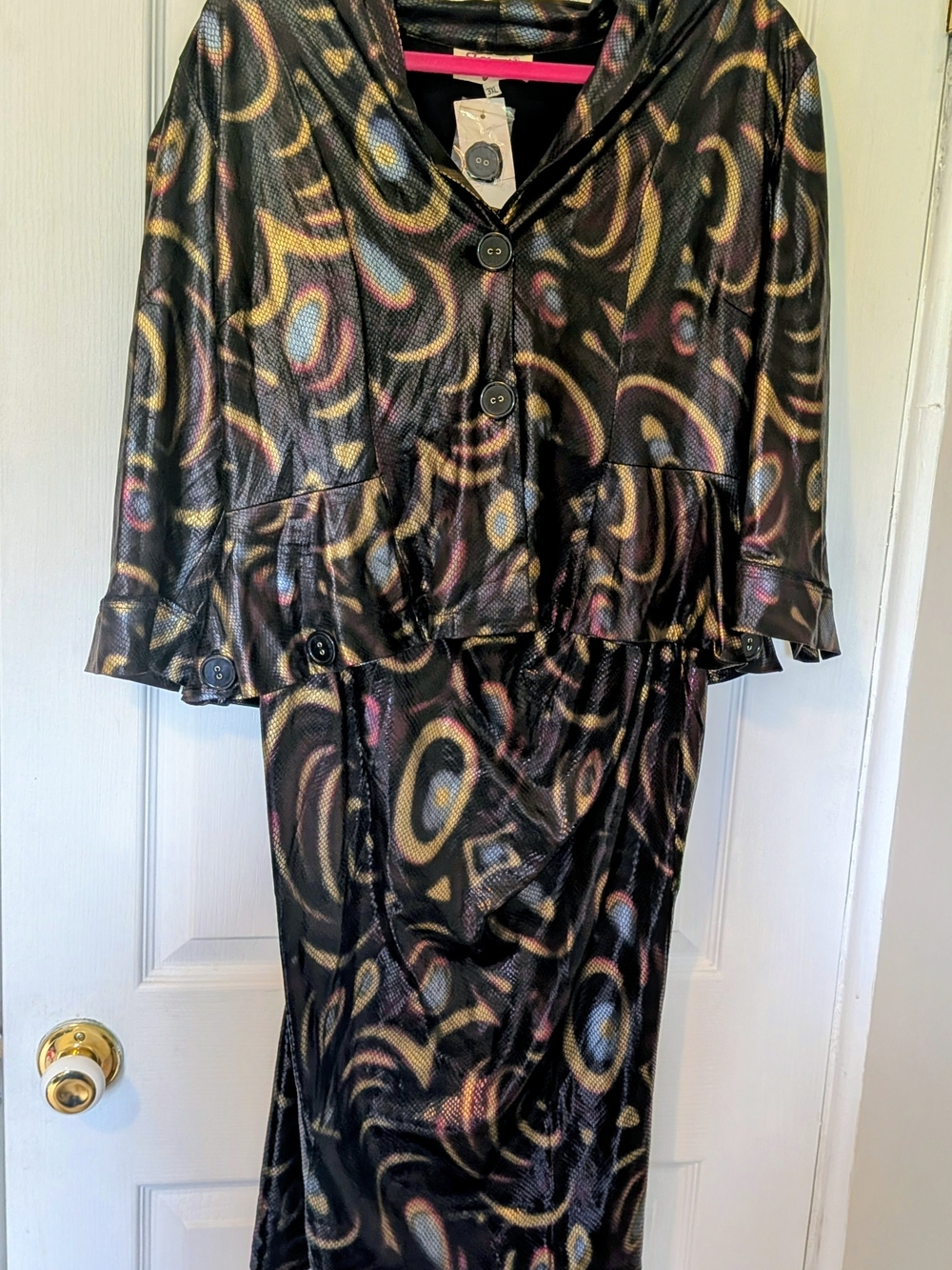 Tatyana Iridescent Cocktail Dress & Matching Jacket Set – 3XL – NWT